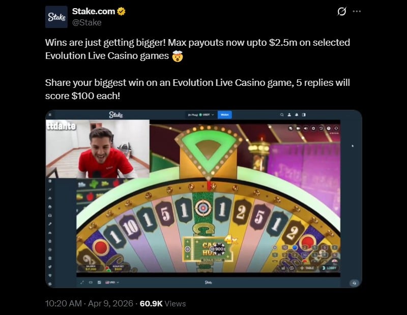 Twitter 360K Stake Crazy Time Win